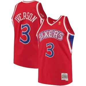 Allen Iverson Philadelphia 76ers 1996/97 Hardwood Classics Refiné Swingman Jersey Red/White