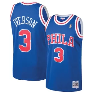 Allen Iverson Philadelphia 76ers 1996/97 Hardwood Classics Throwback Luxueux Swingman Jersey Royal