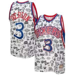 Allen Iverson Moderne Philadelphia 76ers 1996/97 Swingman Jersey White