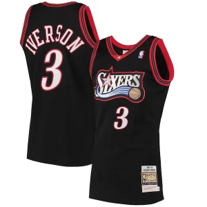 Allen Iverson Philadelphia 76ers 1997/98 Hardwood Classics Sophistiqué Authentic Jersey Black