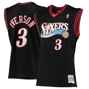 Allen Iverson Philadelphia 76ers 2000/01 Dashing Hardwood Classics Swingman Jersey Black