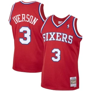 Allen Iverson Philadelphia 76ers 2001/02 Hardwood Classics Swingman Distingué Jersey Red/White