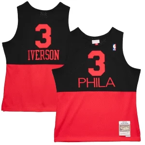Allen Iverson Philadelphia 76ers 2003/04 Hardwood Classics Reload 2.0 Swingman Jersey Sophistiqué Black