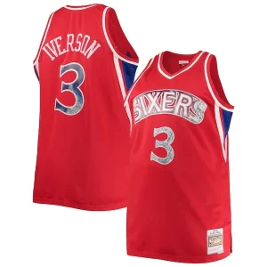 Allen Iverson Philadelphia 76ers Big & Tall 1996/97 Élégant NBA 75th Anniversary Diamond Swingman Jersey Red