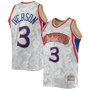 Allen Iverson Philadelphia 76ers Hardwood Classics Collectible 1996/97 Lunar New Year Swingman Jersey White