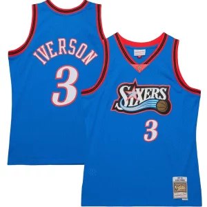 Allen Iverson Philadelphia 76ers Hardwood Dashing Classics 1997/98 Tropical Swingman Jersey Royal