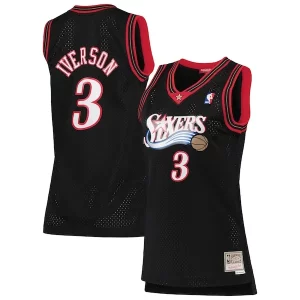 Allen Iverson Philadelphia 76ers Women's Refiné 2000/01 Hardwood Classics Swingman Jersey Black