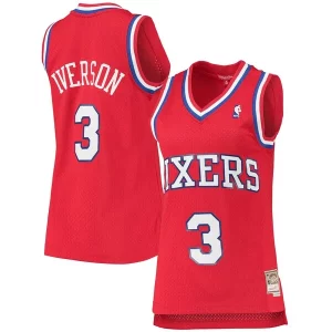 Allen Iverson Philadelphia 76ers Women's 2002/03 Hardwood Magnifique Classics Swingman Jersey Red