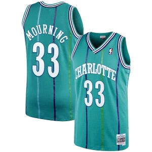 Alonzo Mourning Charlotte Hornets 1992/93 Superbe Hardwood Classics Swingman Jersey Teal