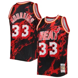 Alonzo Mourning Miami Heat Bold 1996/97 Hardwood Classics Marble Swingman Jersey Black