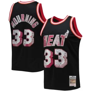 Alonzo Mourning Miami Heat 1996/97 Hardwood Classics NBA 75th Anniversary Diamond Notable Swingman Jersey Black