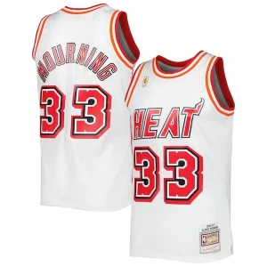 Alonzo Mourning Miami Heat Hardwood Classics Swingman Jersey Prime White