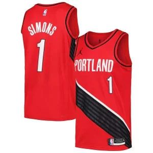 Anfernee Simons Portland Trail Blazers Jordan Brand Swingman Player Jersey Statement Edition Unique Red/Black