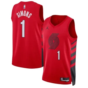 Anfernee Simons Portland Trail Blazers Jordan Éclatant Brand Unisex Swingman Jersey Statement Edition Red