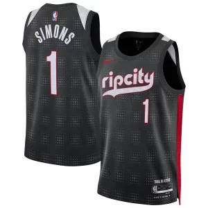 Anfernee Simons Portland Trail Blazers Nike Unisex 2024/25 Swingman Commémoratif Player Jersey City Edition Black