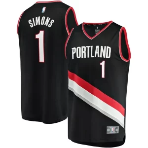 Anfernee Incontournable Simons Portland Trail Blazers Youth Fast Break Player Jersey Icon Edition Black