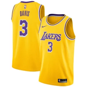Anthony Davis Exquisite Los Angeles Lakers Nike 2019/20 Swingman Jersey Gold Icon Edition