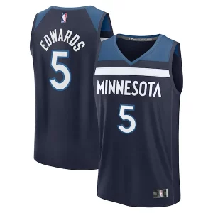Anthony Edwards Minnesota Timberwolves Bold Fast Break Replica Player Jersey Icon Edition Navy