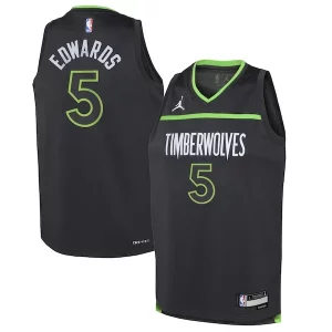 Anthony Moderne Edwards Minnesota Timberwolves Jordan Brand Youth Swingman Jersey Statement Edition Black