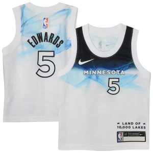 Anthony Edwards Minnesota Timberwolves Nike Toddler 2024/25 Swingman Player Jersey Commémoratif City Edition White