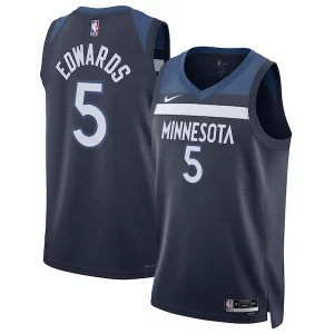 Anthony Edwards Minnesota Timberwolves Nike Unisex Swingman Jersey Incontournable Icon Edition Navy