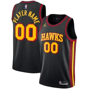 Atlanta Hawks Jordan Brand Swingman Custom Jersey Statement Dashing Edition Black