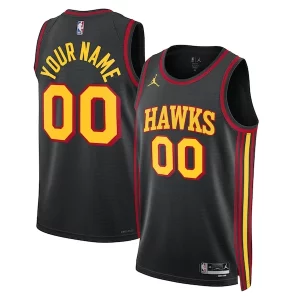 Atlanta Hawks Jordan Brand Éclatant Unisex 2022/23 Swingman Custom Jersey Statement Edition Black