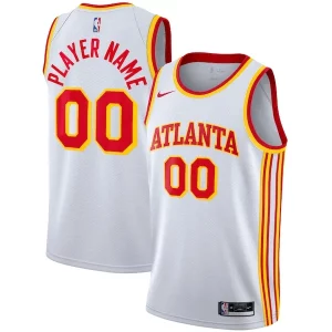 Atlanta Hawks Nike 2020/21 Swingman Authentique Custom Jersey Association Edition White