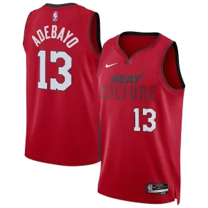 Bam Adebayo Miami Heat Nike Unisex 2024/25 Swingman Player Jersey City Edition Red Moderne