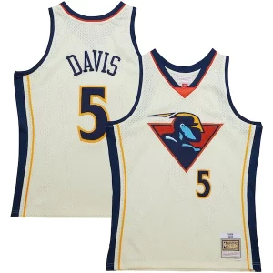 Baron Davis Golden State Warriors Chainstitch Superbe Swingman Jersey Cream