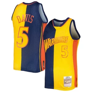 Baron Davis Golden State Warriors Hardwood Magnifique Classics 2006/07 Split Swingman Jersey Navy/Gold