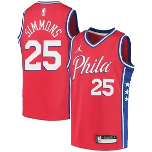 Ben Simmons Philadelphia 76ers Jordan Brand Premium Youth 2020/21 Swingman Player Jersey Statement Edition Red