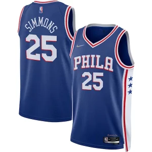 Ben Simmons Refiné Philadelphia 76ers Nike 2021/22 Diamond Swingman Jersey Icon Edition Royal