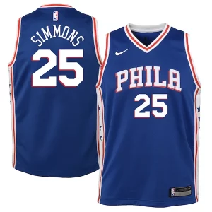 Ben Simmons Philadelphia 76ers Superbe Nike Youth Swingman Jersey Royal Icon Edition/White