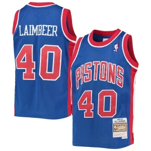 Bill Laimbeer Detroit Pistons Moderne Youth 1988/89 Hardwood Classics Swingman Jersey Blue