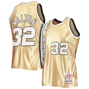 Bill Walton Portland Trail Blazers 75th Anniversary 1976/77 Hardwood Classics Swingman Prime Jersey Gold
