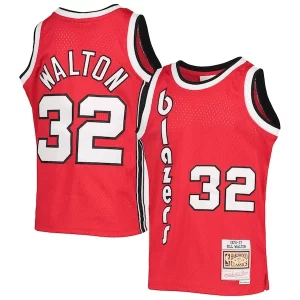Bill Walton Portland Trail Blazers Youth 1976/77 Uniques Hardwood Classics Swingman Jersey Black