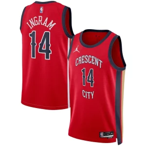 Brandon Ingram New Orleans Exquisite Pelicans Jordan Brand Unisex Swingman Jersey Statement Edition Red