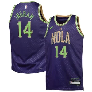 Brandon Ingram New Orleans Collectible Pelicans Nike Youth 2024/25 Swingman Player Jersey City Edition Purple