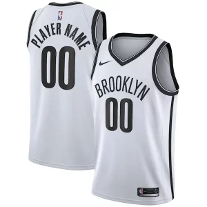 Brooklyn Nets Nike 2020/21 Swingman Custom Jersey Association Edition White Classique
