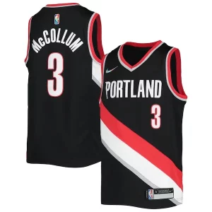 C.J. McCollum Portland Trail Blazers Nike Refiné Youth 2021/22 Diamond Swingman Jersey Icon Edition Black