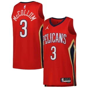CJ McCollum New Uniques Orleans Pelicans Jordan Brand Unisex Swingman Jersey Statement Edition Red