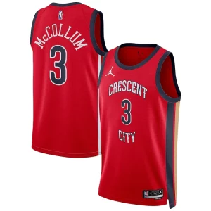 CJ McCollum New Exclusif Orleans Pelicans Jordan Brand Unisex Swingman Jersey Statement Edition Red