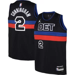 Cade Cunningham Detroit Dashing Pistons Jordan Brand Youth Swingman Jersey Statement Edition Black