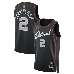 Cade Cunningham Detroit Distingué Pistons Nike Unisex 2023/24 Swingman Jersey Black City Edition