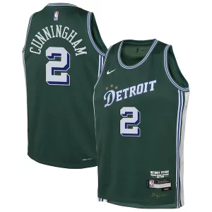 Cade Cunningham Detroit Pistons Nike Youth 2022/23 Swingman Jersey City Edition Green Luxueux