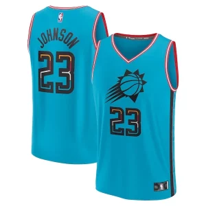 Cameron Johnson Phoenix Suns Youth 2022/23 Fast Break Gracieux Jersey City Edition Turquoise