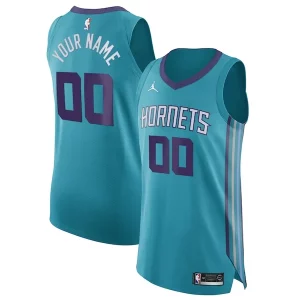 Charlotte Hornets Jordan Bold Brand Authentic Custom Jersey Teal Icon Edition
