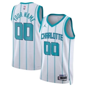 Charlotte Hornets Jordan Brand Unisex Swingman Custom Éclatant Jersey White Association Edition