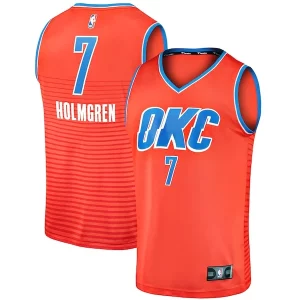 Chet Holmgren Oklahoma City Thunder Fast Premium Break Replica Player Jersey Statement Edition Orange
